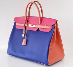 Birkin 40 Bag Tri Color HSS Brushed Gold Hardware