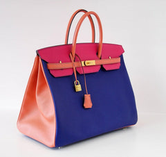 Birkin 40 Bag Tri Color HSS Brushed Gold Hardware