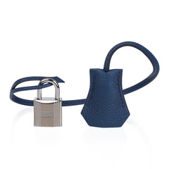 Bolide 45 Bag Blue de Prusse Togo Leather with Palladium Hardware