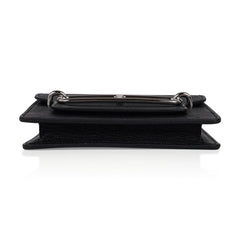Roulis Slim Wallet Belt Bag Black Palladium Chevre