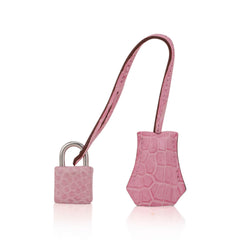 Birkin HSS 25 Bag 5P Pink and Violet Matte Crocodile with Brushed Palladium Hardware