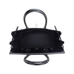 Birkin 30 Black Box Leather Bag Palladium Hardware