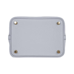 Picotin Lock 18 Bag Blue Pale Tote Gold Hardware