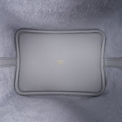 Picotin Lock 18 Bag Blue Pale Tote Gold Hardware