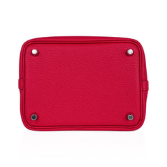 Picotin Eclat Lock 18 Bag Framboise / Rouge Sellier Tote Bag