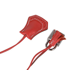 Limited Edition Birkin 35 Ghillies Bag Sanguine Toile and Swift Leather with Palladium Hardware
