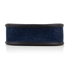 Limited Edition Mini Evelyne TPM Bag Blue Feutre Black Swift Leather with Gold Hardware