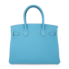 Birkin 30 Bag Blue du Nord Togo Leather Palladium Hardware