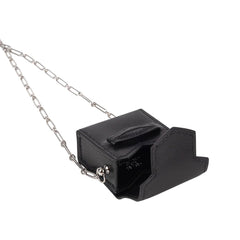 Micro Sac Limited Edition Noir 46 MM Noir Villandry Paper Clip Chain Bag Palladium Hardware
