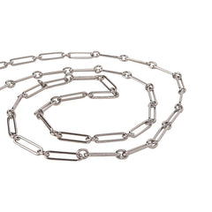 Micro Sac Limited Edition Noir 46 MM Noir Villandry Paper Clip Chain Bag Palladium Hardware