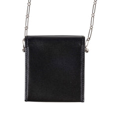 Micro Sac Limited Edition 70 mm Noir Villandry Paper Clip Chain Bag Palladium Hardware