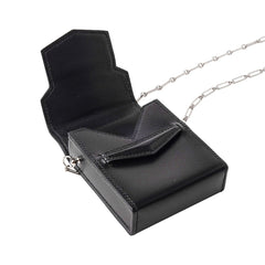Micro Sac Limited Edition 70 mm Noir Villandry Paper Clip Chain Bag Palladium Hardware