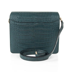 Mini Roulis Bag Vert Cypress Alligator (Convertible Shoulder to Crossbody)
