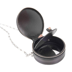 Limited Edition Micro Rond Veau Noir Villandry Bag Paper Clip Chain