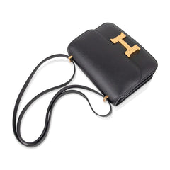 Constance Bag 18 Black Epsom Gold Hardware New w/ Box