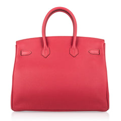 Birkin 35 Bag Vermillion Togo Leather with Gold Hardware