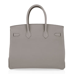 Birkin 35 Bag Gris Asphalte Togo Gold Hardware