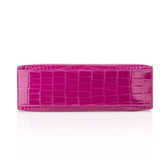 Kelly Pochette Clutch Bag Rose Scheherazade Pink Alligator Gold Hardware