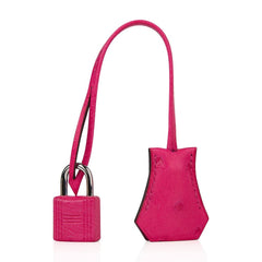 Birkin 25 Rose Tyrien Ostrich Bag Palladium Hardware