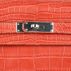 Kelly 35 Retourne Bag Sanguine Matte Alligator with Palladium Hardware