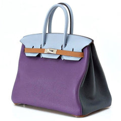 Birkin 35 Bag Arlequin Limited Edition Clemence Palladium