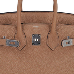 Birkin 25 Bag Chai Togo Leather with Palladium Hardware