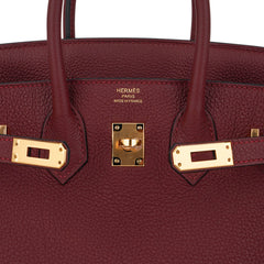 Birkin 25 Bag Rouge H Togo Leather with Gold Hardware