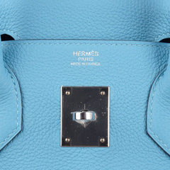 Birkin 30 Bag Blue du Nord Togo Leather Palladium Hardware