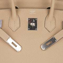 Birkin 30 Bag Trench Neutral Perfection Palladium Hardware
