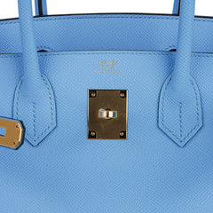 Birkin 30 Bag Blue Celeste Epsom Leather with Gold Hardware