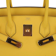 Verso Birkin 30 Bag Jaune de Naples & Gold Novillo Leather with Gold Hardware
