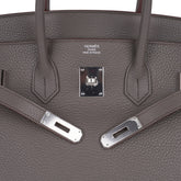 Birkin 35 Bag Etain Clemence Leather with Palladium Hardware