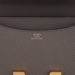 Mini Constance 18 Bag Etain Epsom Leather with Gold Hardware