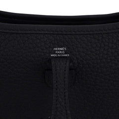 Mini Evelyne TPM Bag Black Clemence Leather with Palladium Hardware