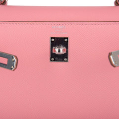 Kelly 25 Sellier Bag Pink Rose Confetti Palladium Hardware Epsom Leather