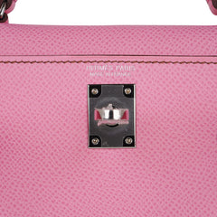 Mini Kelly 20 Sellier Bag in 5P Pink Bubblegum Epsom Leather with Palladium Hardware