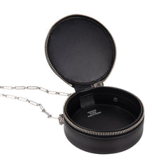 Limited Edition Micro Rond Veau Noir Villandry Bag Paper Clip Chain