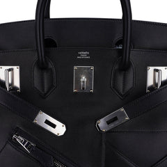 Limited Edition HAC Rock Birkin 40 Bag Black Volupto Leather with Palladium Hardware