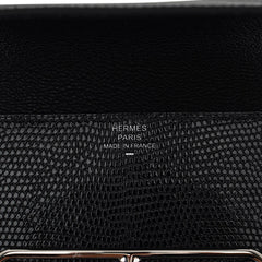 Roulis Slim Wallet Black Lizard with Palladium Hardware