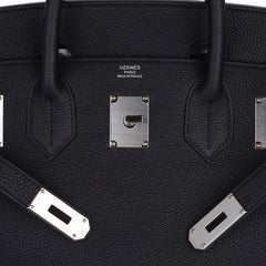Limited Edition HAC Western Birkin 40 Bag Runway Embroidered Black Togo Leather with Palladium Hardware