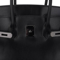 Birkin Limited Edition So Black 35 Bag Box Leather with Black Hardware