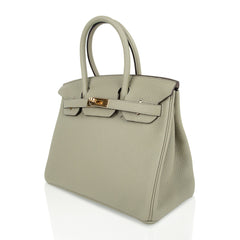 Birkin 30 Bag Sage (Sauge) Clemence Leather Gold Hardware