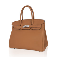Birkin 30 Bag Biscuit Togo Leather with Palladium Hardware