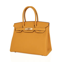Birkin 30 Bag Jaune Ambre Gold Hardware Togo Leather