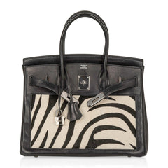 Birkin 30 Bag Vintage Zebra Print Pony Limited Edition Very Rare