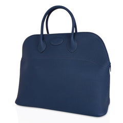 Bolide 45 Bag Blue de Prusse Togo Leather with Palladium Hardware