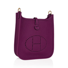 Mini Evelyne III TPM Bag Anemone Maurice Leather with Gold Hardware