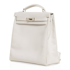 Kelly Ado 28 Bag White Evergrain Palladium Hardware