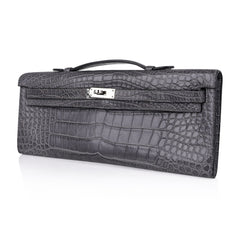 Kelly Cut Bag Gris Paris Grey Matte Alligator Palladium VERY rare