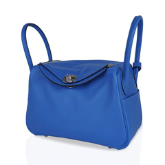 Lindy 26 Bag Blue Hydra Evercolor Leather with Palladium Hardware